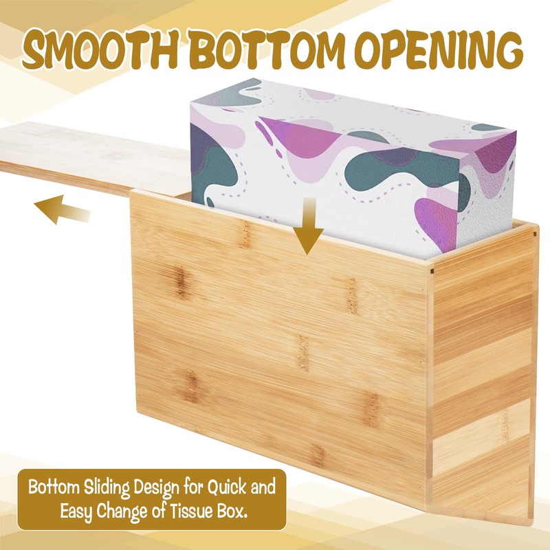 Hand Towel Box Cover for Kleenex with Sloped Top, Natural