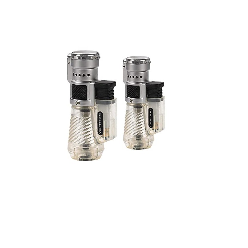 Vertigo Parfums by Lotus Cyclone Triple Torch Cigar Lighter Clear