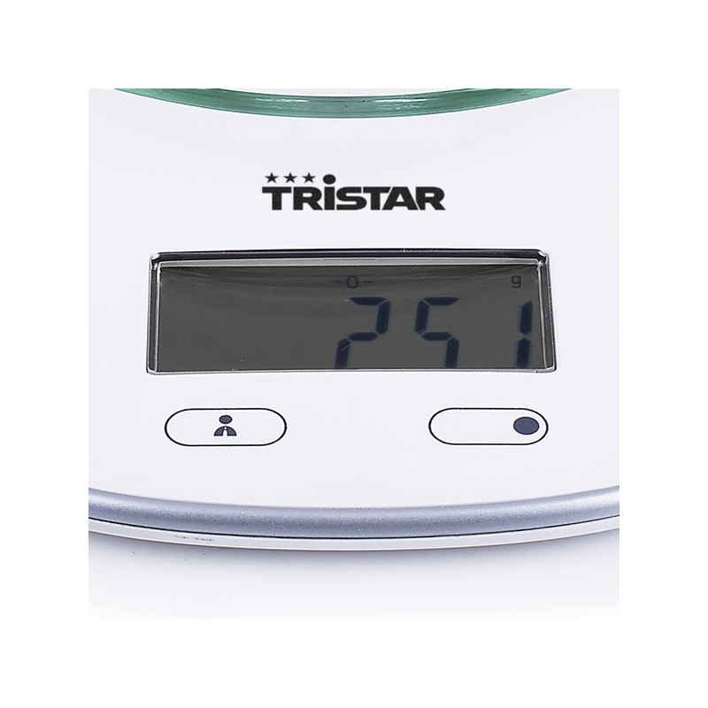 Tristar KW-2445 Küchenwaage Maximale Tragkraft: 5 kg Gehärtete Glasplatte, Glas,