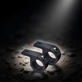 2Pcs Black Light Bar Mounts,Motorcycle Mounting Brackets,Light Bars Mounting Brackets,Bracket Driving Fog Lights Bracket for Car Motorcycle Automotive,Car Accessories 0.75" 1" 1.25" Bull Bar Mounting