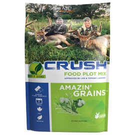 ANI-Logics Crush Amazin Grains - Fast-Growing Fall Deer Food Plot Seed - Multi-Species Forage, Cold-Hardy and Shade/Low-pH Tolerant for Reliable Draw - 25 lb