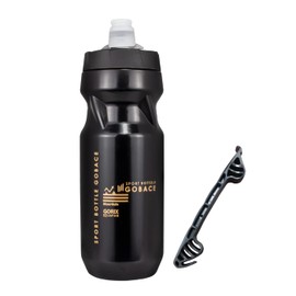 GORIX GX-BOTTLE Bicycle Bottle, Road Bike, Drink Bottle, Sports Bottle, 24.1 fl oz (610 ml), Includes Tire Lever, New Mouth Mouth Bottle & Tire Lever Set (Matte Black)