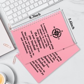 JOHSBYD 2Pcs Spiral Notebook,Goodbye Gifts for Coworkers Leaving Gifts Never Understand the Difference You Made,Retirement Gift for Women Men,Inspirational Notebook (Spiral-2Pcs Compass Pink)