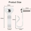 Dreecy 30 Packs White String Light Hooks for Outside, Stainless