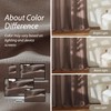 RYB HOME Brown Linen Sheer Curtains 102 inches Long, Thick