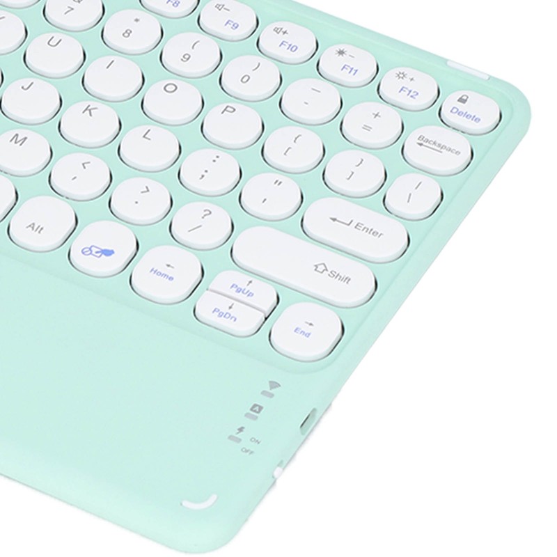 Touch Wireless Keyboard Round Keycaps Ergonomic Design Ultra Thin Smart
