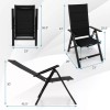 Costway Patio Outdoor Dining Chair High Back Armchair w/7 Position