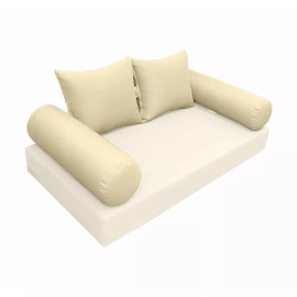 *COVER ONLY*-Style 4 Outdoor Bolster Pillow Cushion Knife Edge Queen AD103