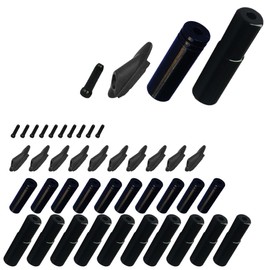 Albedel 10 PCs Each Black Bike Brake Cable Tips Caps End Crimp Shift Derailleur + Cable Tube Clamp Grommets Frame Buckles Clip Holder Wire Line Pipe Guide Plugs Organizer Road Mountain Bicycle