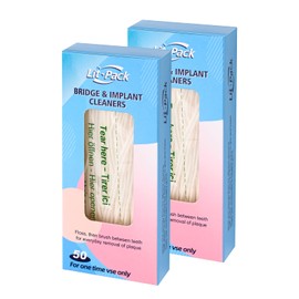 Easy-to-Use Sponge Floss for Cleaning of Implants Bridges with Stiff Plastic Ends and Sponge Floss Oral Hygiene (2)