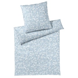 elegante Mako Jersey Bed Linen Bonjour Blue Pillowcase Single 80 x 80 cm