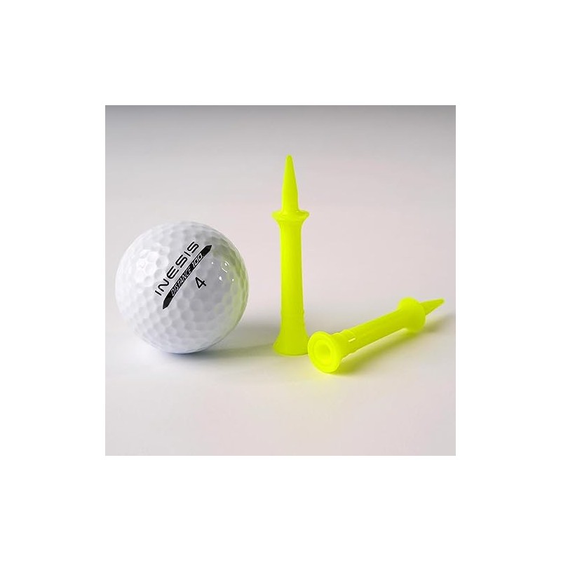 Decathlon 100 Golf Step Tees 46mm 10-Pack Unique Size Fluo