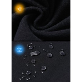 baleaf Men's Thermal Cycling Pants, 4D Padded Winter Bike Tights Fleece Lined Bicyble Riding Leggings Black XL