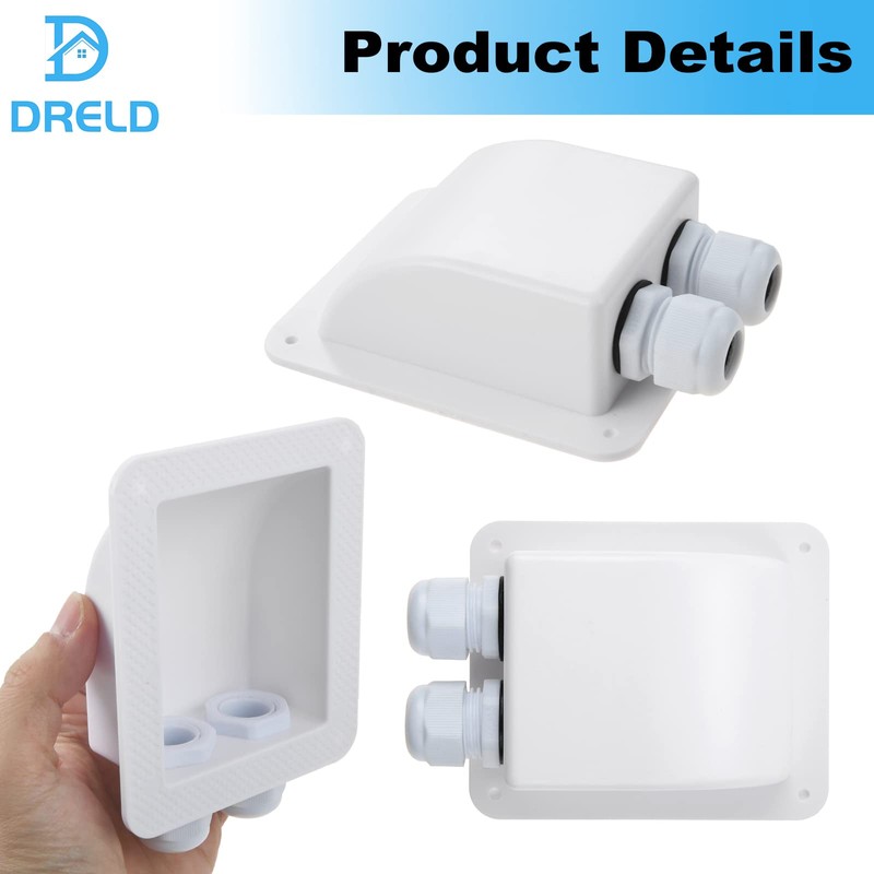Dreld Cable Grommet Waterproof 2-Way Roof Guide Solar Cable Guide