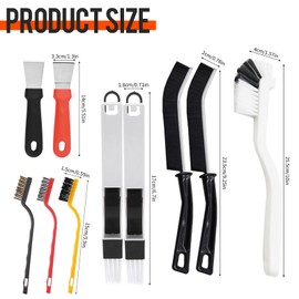 10 Stück Spaltreinigungsbürste mit Harten Borsten, Fugenbürste Eckenreinigungsbürste Set Fugenreinigungsbürste Crevice Cleaning Brush für Küche Badezimmer Fenster