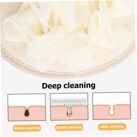 Outanaya 4 Pack Bath Wipes Power Scrubber Sponge for Body Exfoliating Gentle Loofahs Balls Bathing Balls Bathroom Accessories