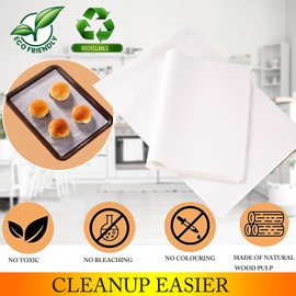 Parchment Paper Sheets 400pcs, 8x12 Inch Pre cut Non-Stick Unbleached Parchment Sheets for Baking Grilling Steaming Air Frye, Baking Paper for Cookies/White B