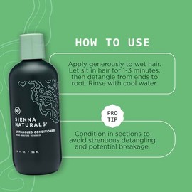 Sienna Naturals Acondicionador Hidratante Desenredante - Anti-Frizz - Hidrata Para Cabello Seco, Daado Y Teido - Fortalece Y Suaviza Con Baobab Y...  