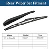 Rear Windshield Wipers Blade Arm Set, Replacement for Hyundai Tucson