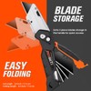 REXBETI Box Cutter 2-Pack, Utility Knife with Blade Storage, 18