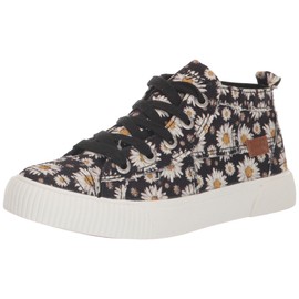 Blowfish Malibu Kids Girls Craisy-k Sneaker, GeoBlack Daisies for Days, 4 Big Kid