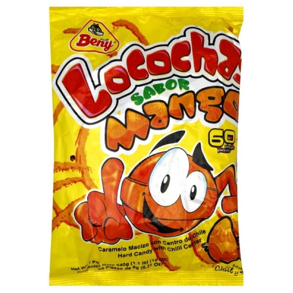 Authentic sabores-Locochas Mango Flavor Candy With Chili Center
