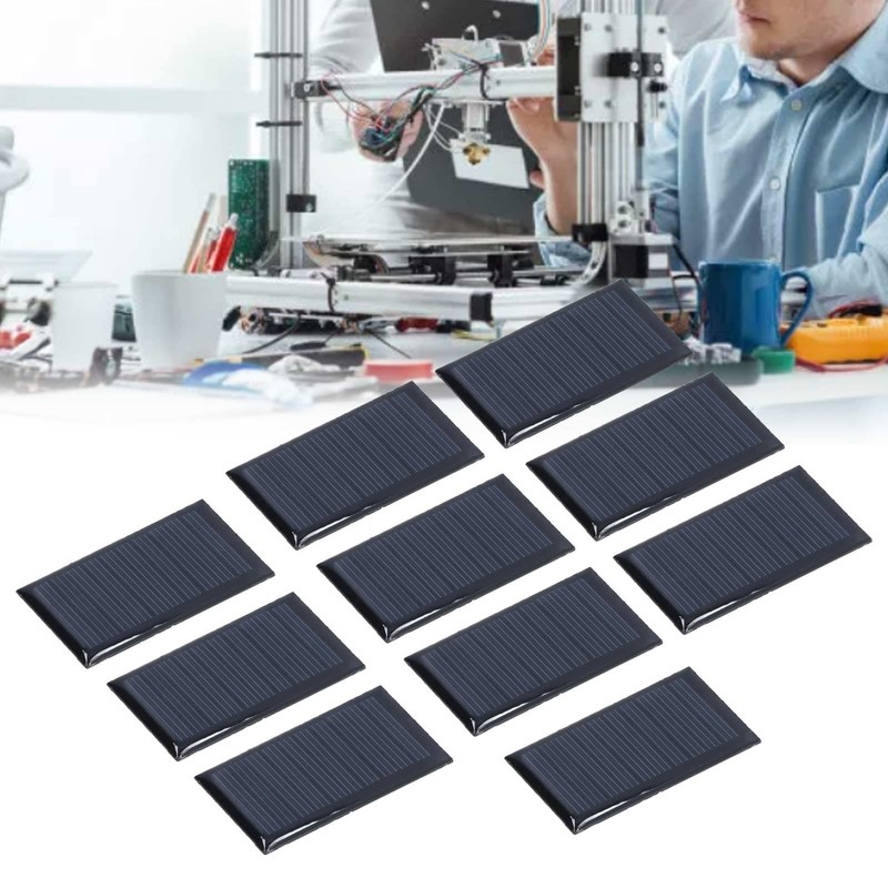 Garosa 10pcs 5V 300MA 0.15W Polysilicon Small Solar Cell DIY