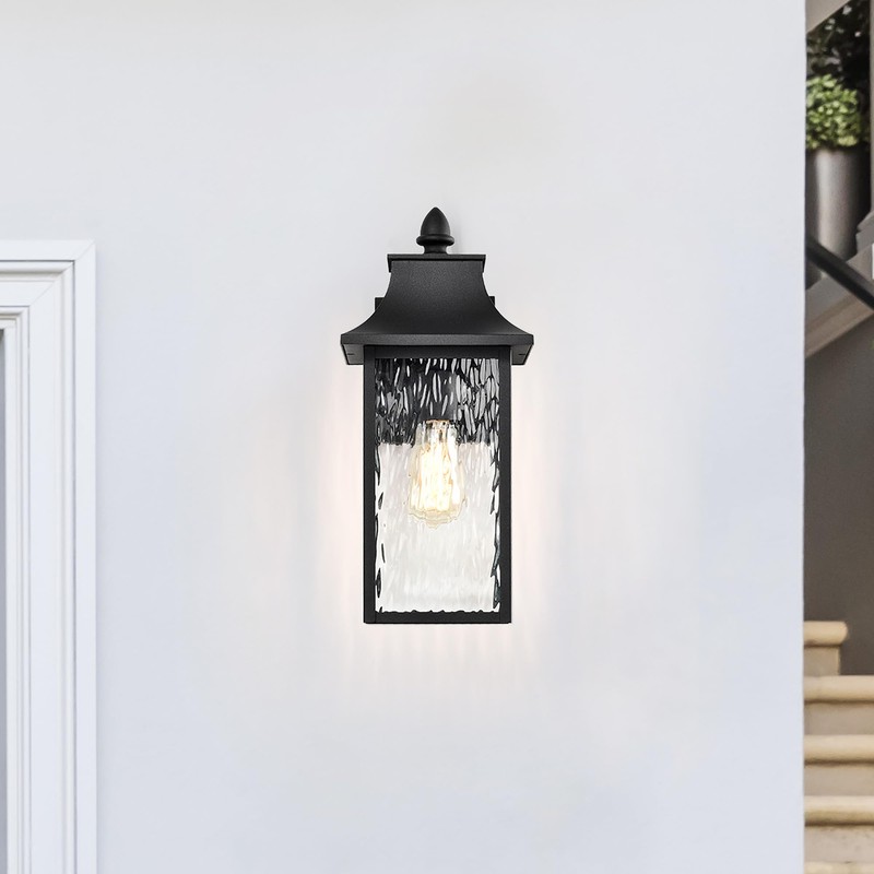 Nuvo 60/5998 Austen 1-Light Outdoor Wall Sconce, Matte Black, Large