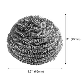 New Star Foodservice 54460 Extra Large (50 Grams) Stainless Steel Sponges Scrubbers, Set of 12
