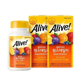 Natural Life Alive Alive Once Daily Multivitamin 30 Tablets (2 Bottles) / 네츄럴라이프얼라이브 얼라이브 원스데일리 멀티비타민 30정 2병