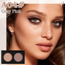 Duo Eye Shadow Palette，Nude Matte+ Warm Gray Matte Shades Eyeshadow Makeup，Daily Natural Eyes Looks for woman，Easy Application，Blendable，Highly Pigmented，Long Lasting，Vegan & Cruelty-Free 04