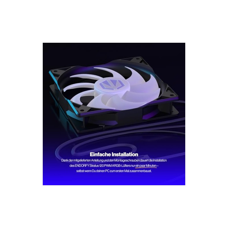 ENDORFY Stratus 120 PWM ARGB PC Case Fan, 120mm ARGB,