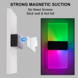 SURPALIG LED Wall Lights for Room Decor, 4000mAh Battery Operated Wall Sconce Set of 2, Remote Control, Dimmable, Rechargeable, Cordless Wall Lamps for Bedroom