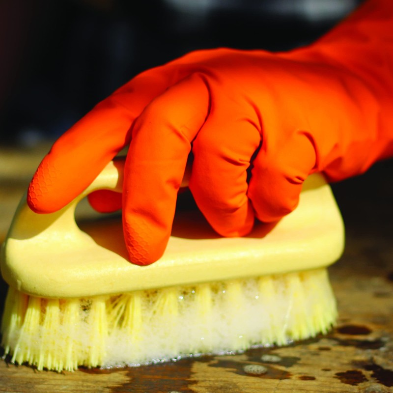 Cordova Safety Products 28-mil Unsupported Neoprene/Latex Gloves, Orange, S/M (43402)