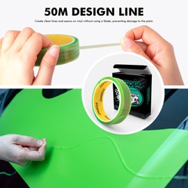 FOSHIO Vinyl Wrap Tool Kits Knife Less Tape 50m (164ft), Felt & Card Squeegee, PPF Squeegee & Tucking Tool, Exacto Knife, Plastic Scraper, Gloves, Magnets for Car Wraps Wrapping Window Tint Kit