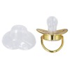 Premium Gold Letter Infant Pacifier - Portable & Stylish Silicone