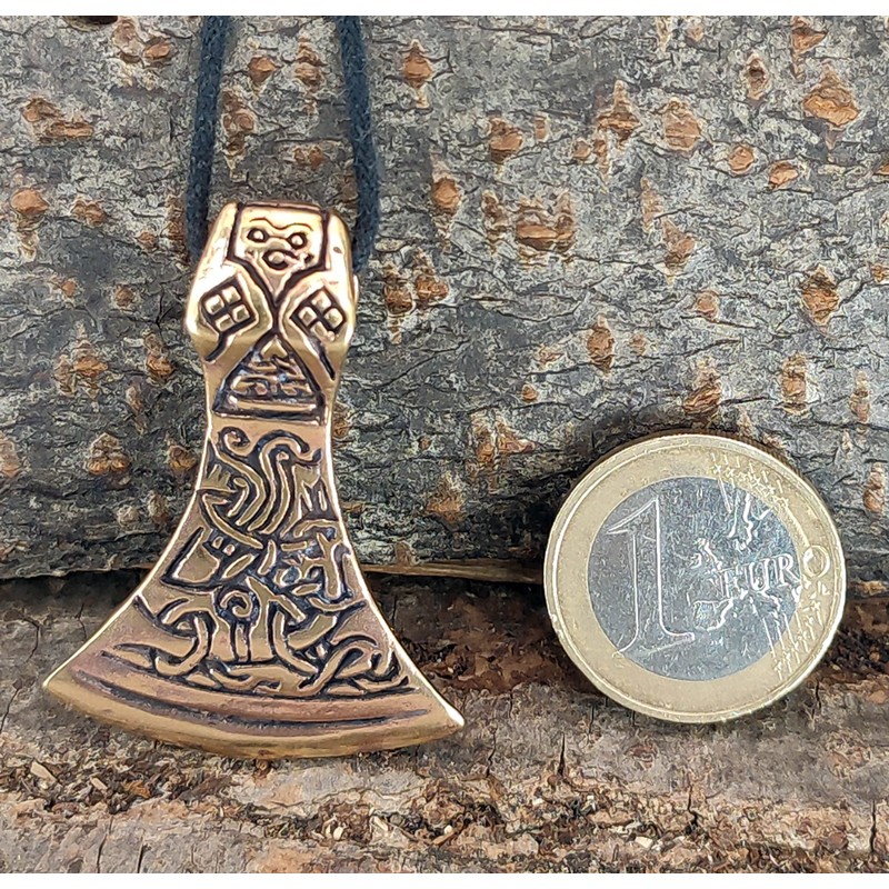Kiss of Leather Solid Axe Pendant Bronze No. 36