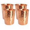 2 Activelife Hammered Design Pure Copper Tumbler Set of 4