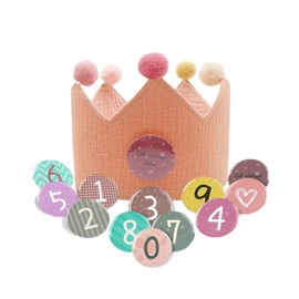 Roczential Baby Birthday Crown with Numbers, Reusable Kids Birthday Hat, Birthday Party Decorations, Baby Shower Costume Crown Replaceable, 0 to 9 Years Old (pink)