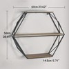 Oakrain Black Floating Wall Shelf, Hexagon Floating Shelves, Shelf Wall