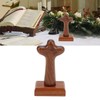Wood Cross Tabletop Decor Hand Crafted Surface Polishing Sturdy Durable