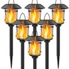 Dynaming 6 Pack Solar Flame Torch Lights Outdoor, Halloween Dual