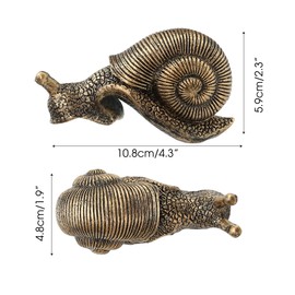 Vintage Bronze Snail Planter Pot Hugger Flower Figurine, Climbing Statue and Vase Miniature Fairy Garden Terrarium Decor, Resin Art Patio Lawn Yard Outdoor Fence Hanger Animal Ornament for Decorations