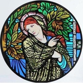 HENSITA Static Window Cling in a Madonna Design.