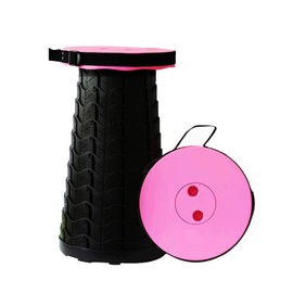 Deer's Life Portable Folding Stool, Upgrade Square Collapsible Stools for Adults Heavy Duty 485lbs Yet Small Lightweight Telescoping Retractable Camping Stools for Fishing Travel Outdoor Indoor