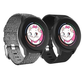 Lamshaw Compatible with iTouch Sport 4 Bands, 20mm Breathable Nylon Woven Fabric Replacement Accessory Strap Compatible with iTouch Sport 4 / Sport 3 / AIR 3 40MM Smartwatch (2 Pack-Black+Gray)