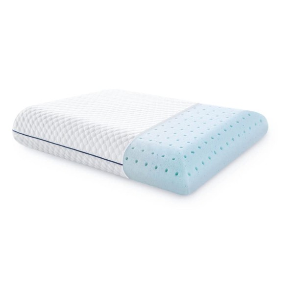 Weekender Gel Memory Foam Pillow – Cooling & Ventilated - 1 Pack Standard Size - Premium Washable Cover White