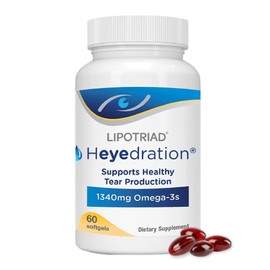 Lipotriad Heyedration Eye Vitamins - 60 Softgels, 30-Day Supply - Omega 3 Supplement with Vitamin E & Organic Flaxseed Oil