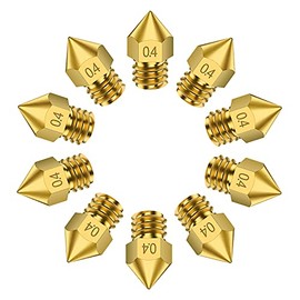 0.4mm 10 PCS MK8 Extruder Print Head Nozzle/3D Printer 1.75mm Nozzle for Ender-3/CR-10 Accessories Parts