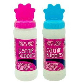 Truoli Pack of 2 Catnip Bubbles for Cats, Natural Catnip Oil-Infused, Safe Non-Toxic Interactive Play & Exercise